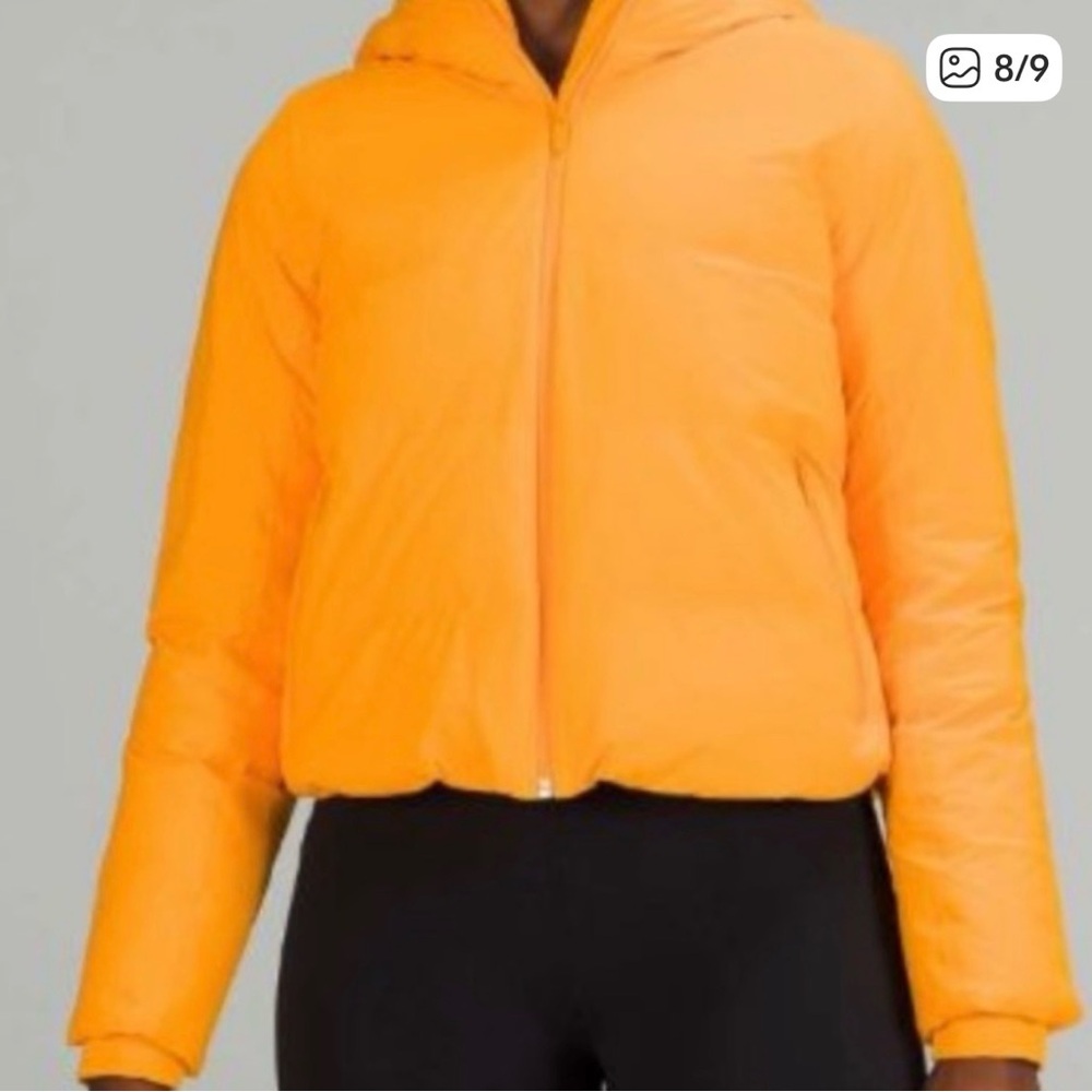 Lululemon Athletica Bright Orange Puffer Jacket